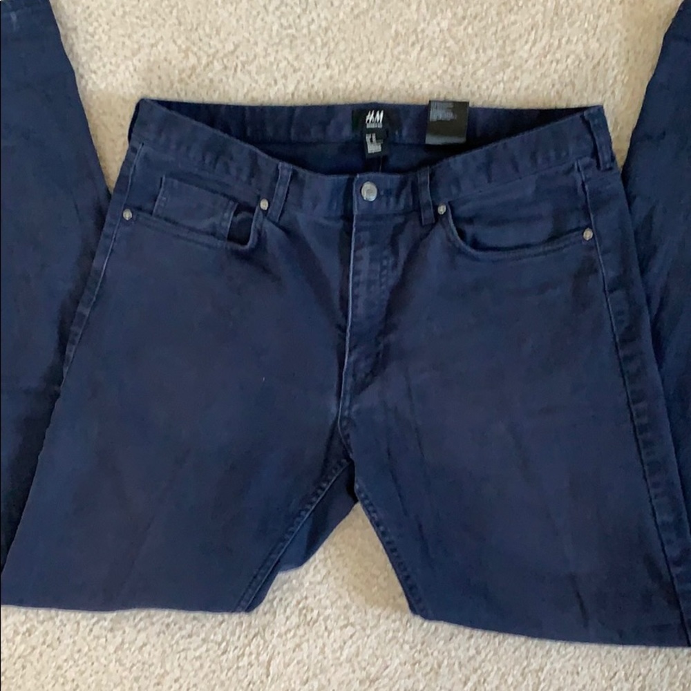 Navy Blue Skinny Jeans by H&M